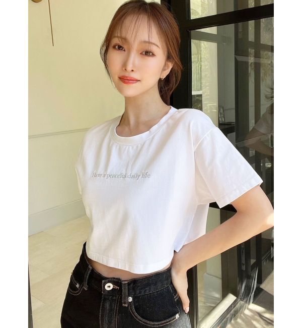 RESEXXY「ロゴ刺繍Tシャツ」|Tシャツ・カットソー|