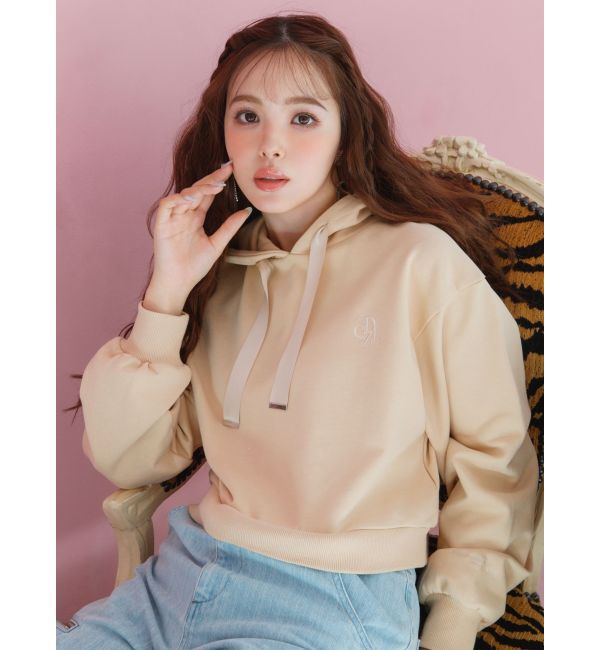 dazzlin「【CALNAMURコラボ】ロゴショートフーディ」|スウェット・ジャージ|