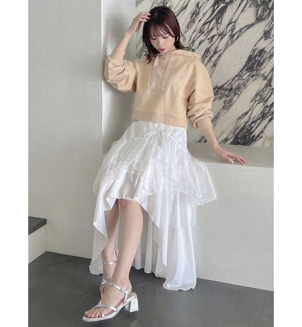 dazzlin「【CALNAMURコラボ】ロゴショートフーディ」|スウェット・ジャージ|