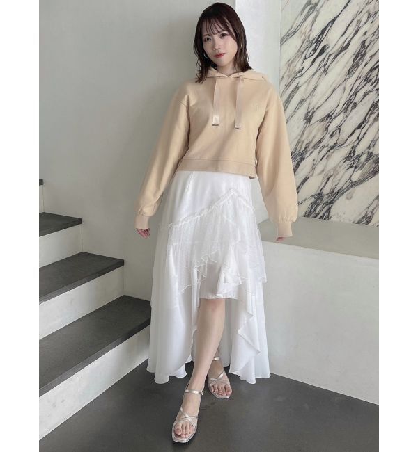 dazzlin「【CALNAMURコラボ】ロゴショートフーディ」|スウェット・ジャージ|