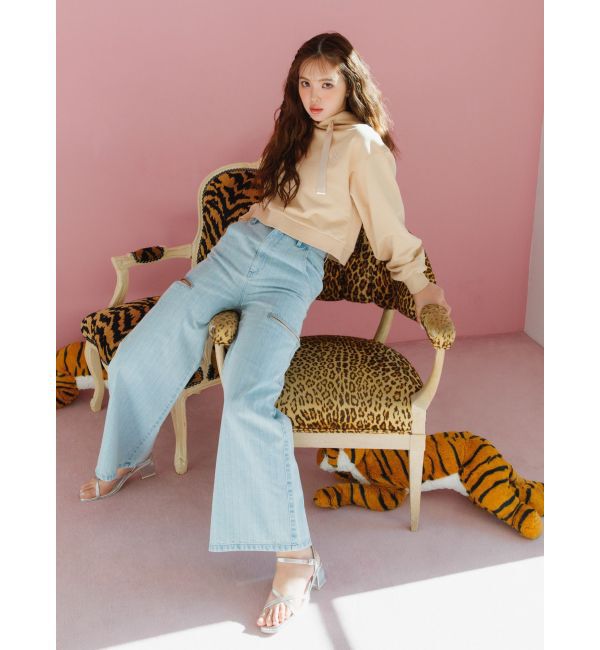 dazzlin「【CALNAMURコラボ】ロゴショートフーディ」|スウェット・ジャージ|