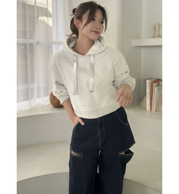 dazzlin「【CALNAMURコラボ】ロゴショートフーディ」|スウェット・ジャージ|