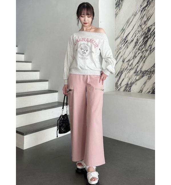 dazzlin「【CALNAMURコラボ】カルミアプリント オフショルダー プルオーバー」|スウェット・ジャージ|