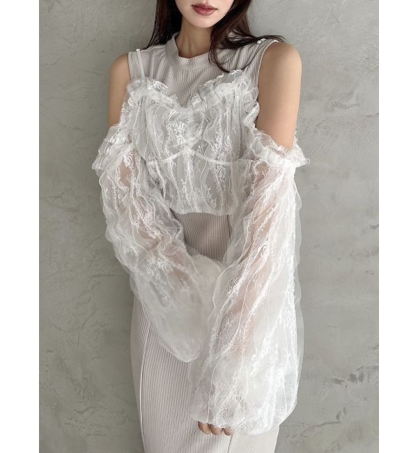 dazzlin「コルセットチュールビスチェ付カットワンピース」|ワンピース|