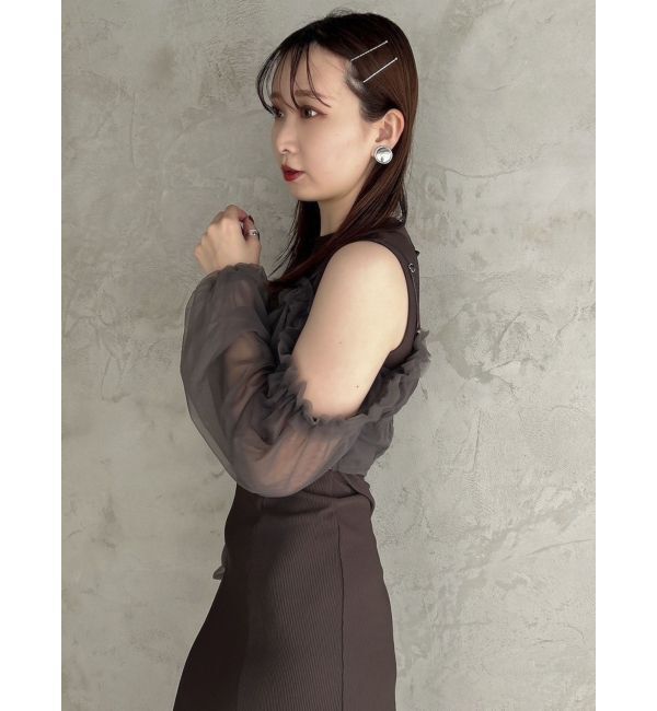 dazzlin「コルセットチュールビスチェ付カットワンピース」|ワンピース|