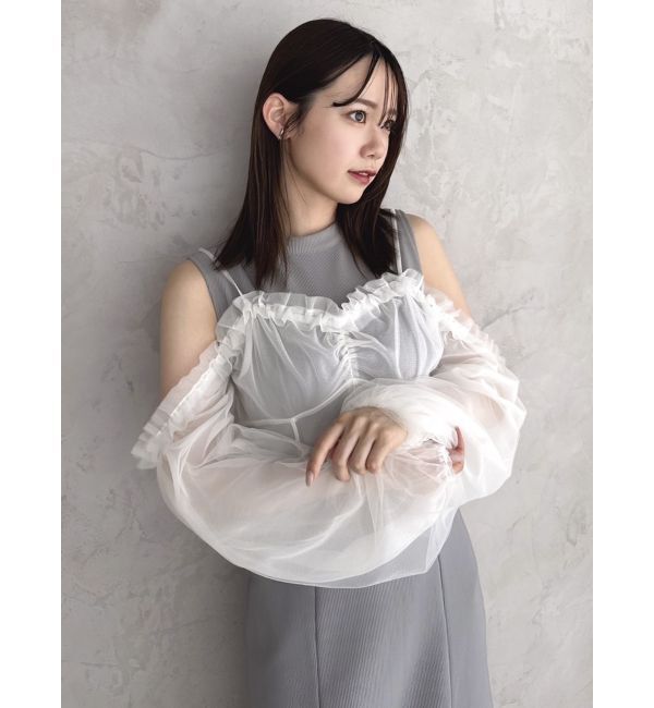 dazzlin「コルセットチュールビスチェ付カットワンピース」|ワンピース|