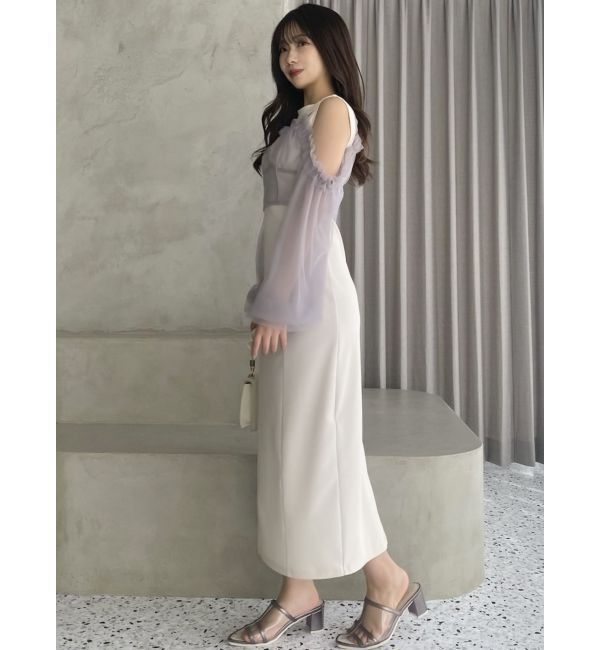 dazzlin「コルセットチュールビスチェ付カットワンピース」|ワンピース|