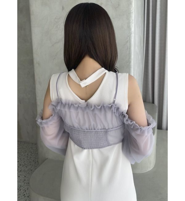 dazzlin「コルセットチュールビスチェ付カットワンピース」|ワンピース|