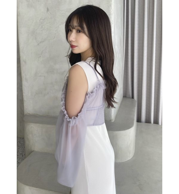 dazzlin「コルセットチュールビスチェ付カットワンピース」|ワンピース|