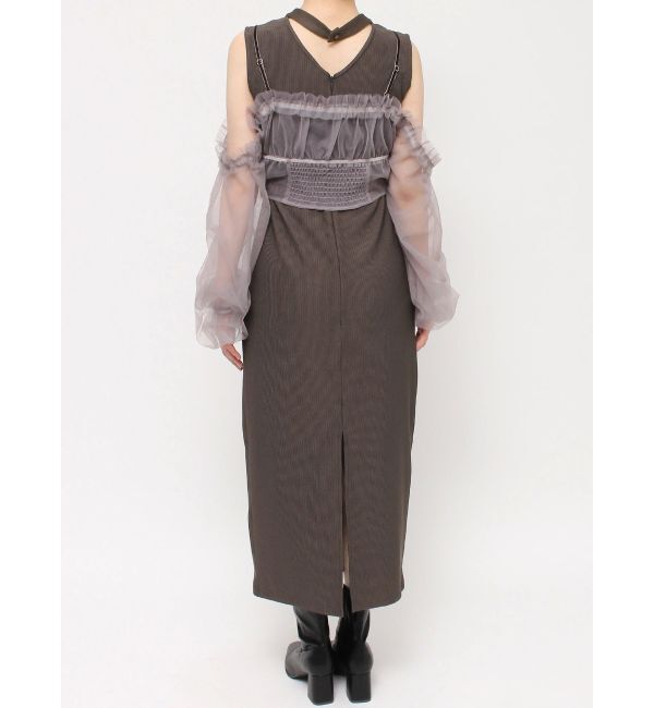 dazzlin「コルセットチュールビスチェ付カットワンピース」|ワンピース|