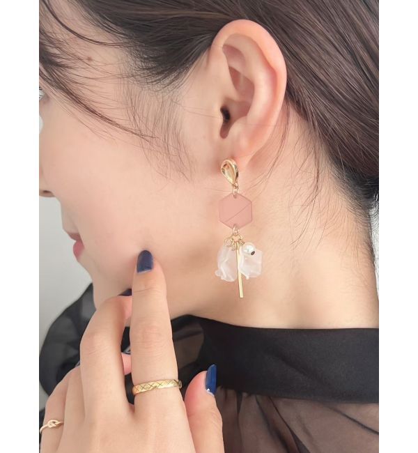 MERCURYDUO「フロストフラワーモチーフピアス」|ピアス|