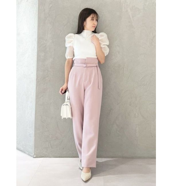 MERCURYDUO「ベルト付ハイウエストストレートパンツ」|その他|