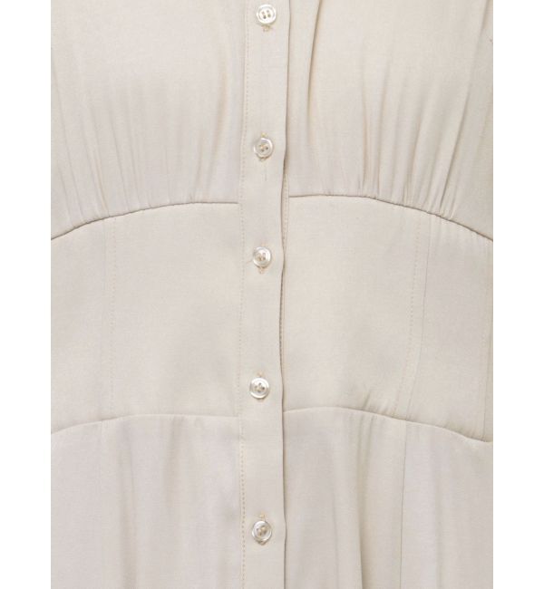 MERCURYDUO「オープンショルダーシャツワンピース」|ワンピース|