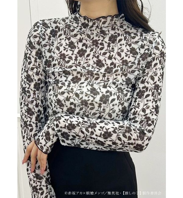 MERCURYDUO「TVアニメ【推しの子】プリントチュールメロートップス」|Tシャツ・カットソー|ブラック