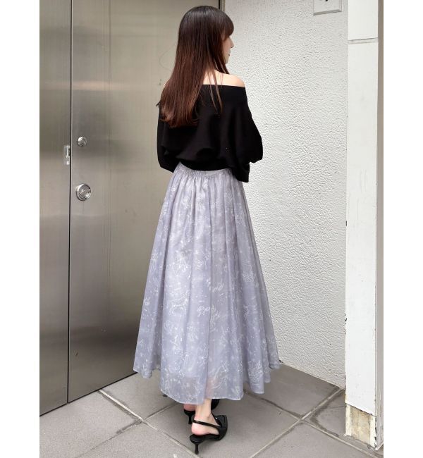 MERCURYDUO「星座モチーフプリントフレアスカート」|スカート|