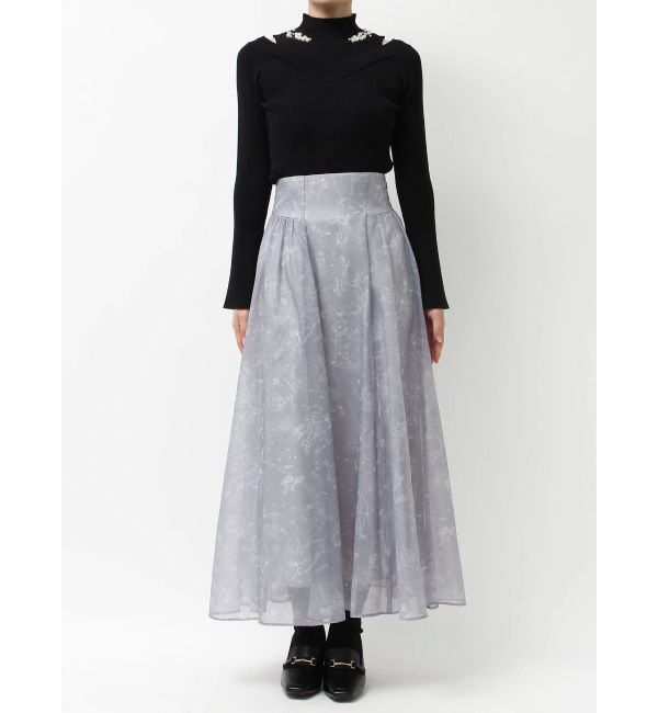 MERCURYDUO「星座モチーフプリントフレアスカート」|スカート|