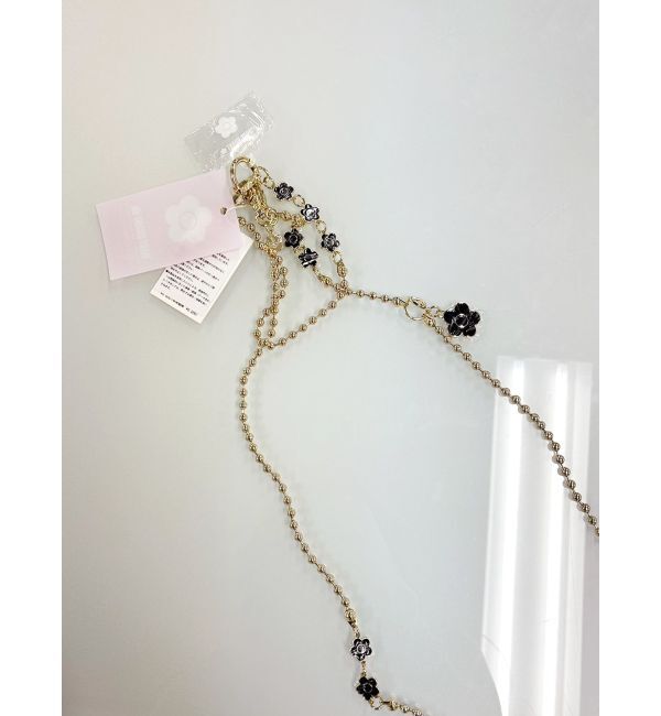 MERCURYDUO「【MARY QUANTコラボ】デイジースマホショルダー&ストラップ」|チャーム・キーホルダー|ゴールド