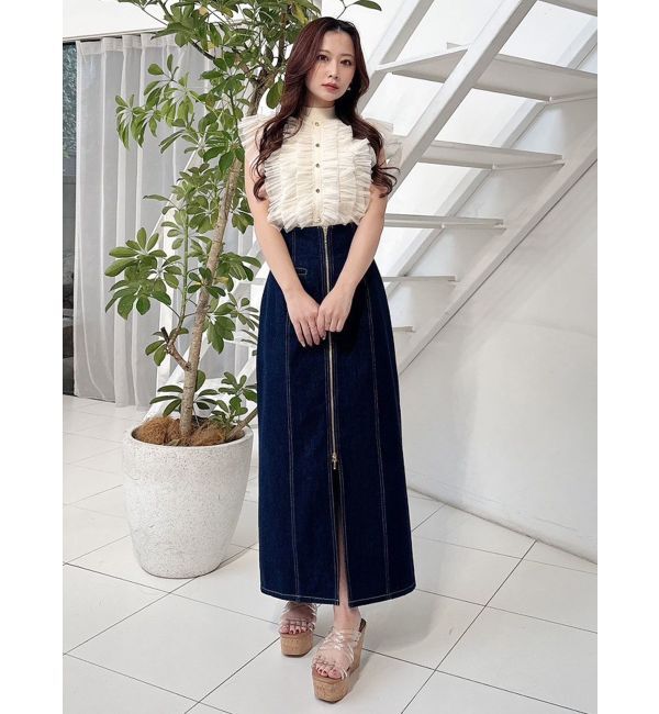 MERCURYDUO「チュールフリルニット」|ニット・セーター|