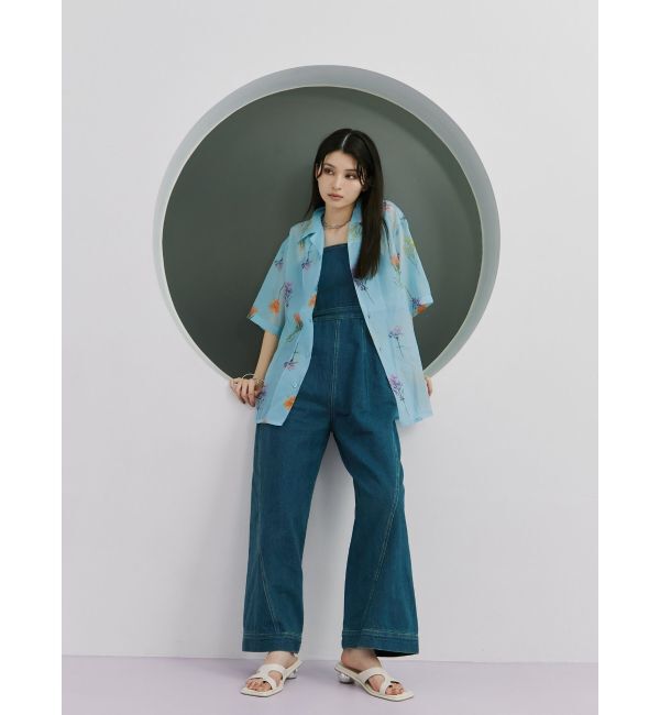 MURUA「フラワーシアーオープンカラーシャツ【WEB限定】」|シャツ・ブラウス|