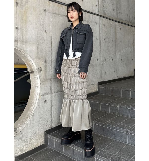 MURUA「シャーリングスカート」|スカート|