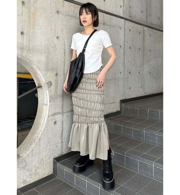MURUA「シャーリングスカート」|スカート|