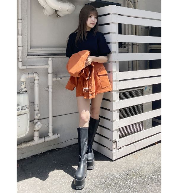 MURUA「ストレッチ厚底ハーフブーツ」|ロングブーツ|