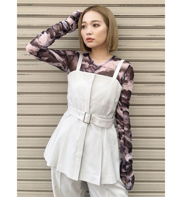 MURUA「フライフロントペプラムビスチェ【セットアップ着用可】」|シャツ・ブラウス|