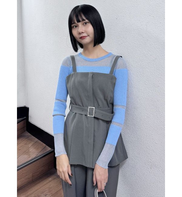 MURUA「フライフロントペプラムビスチェ【セットアップ着用可】」|シャツ・ブラウス|