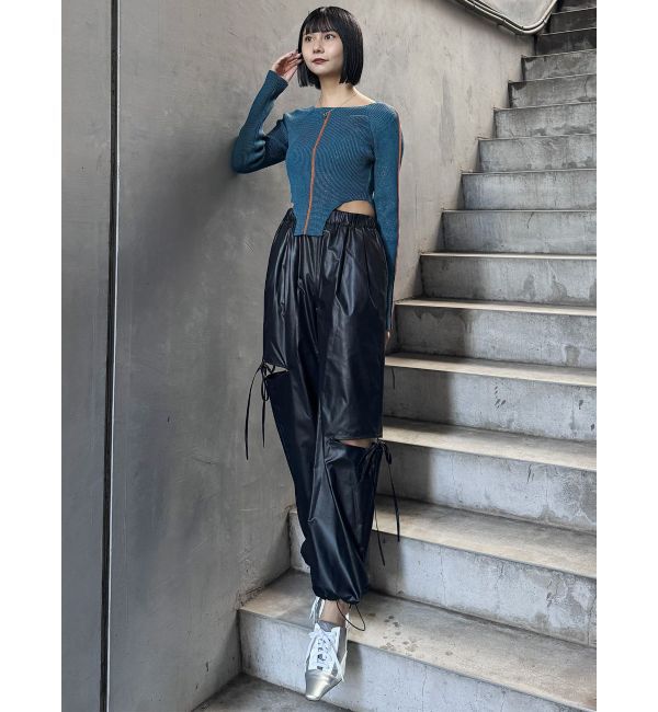 MURUA「アシメカットアウトリボンパンツ」|その他|