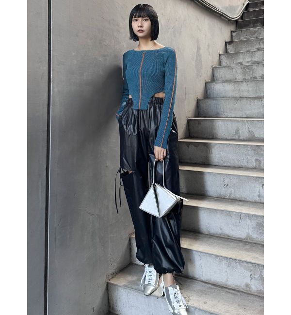 MURUA「アシメカットアウトリボンパンツ」|その他|