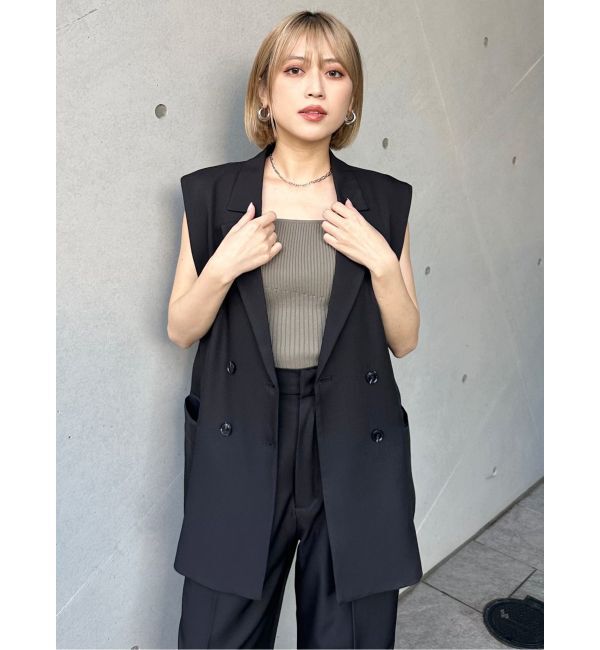 MURUA「バックベルトテーラードジレ【セットアップ着用可】」|ベスト・ジレ|