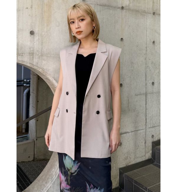 MURUA「バックベルトテーラードジレ【セットアップ着用可】」|ベスト・ジレ|