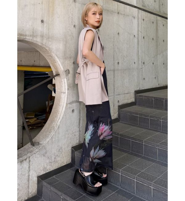 MURUA「バックベルトテーラードジレ【セットアップ着用可】」|ベスト・ジレ|