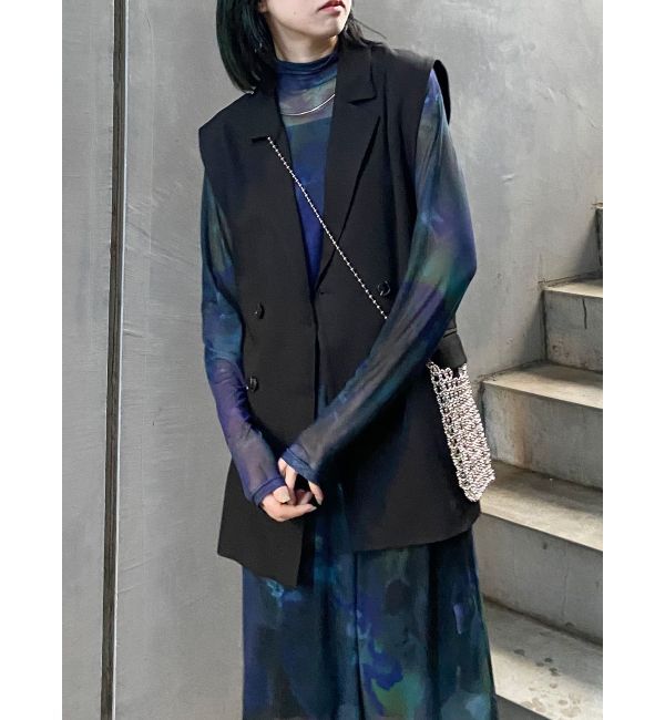 MURUA「バックベルトテーラードジレ【セットアップ着用可】」|ベスト・ジレ|