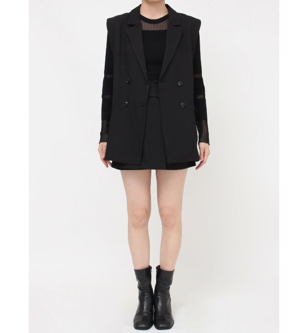 MURUA「バックベルトテーラードジレ【セットアップ着用可】」|ベスト・ジレ|