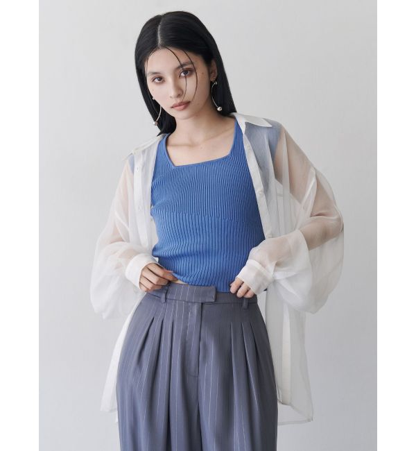 MURUA「ボリュームスリーブシャイニーシアーシャツ」|シャツ・ブラウス|