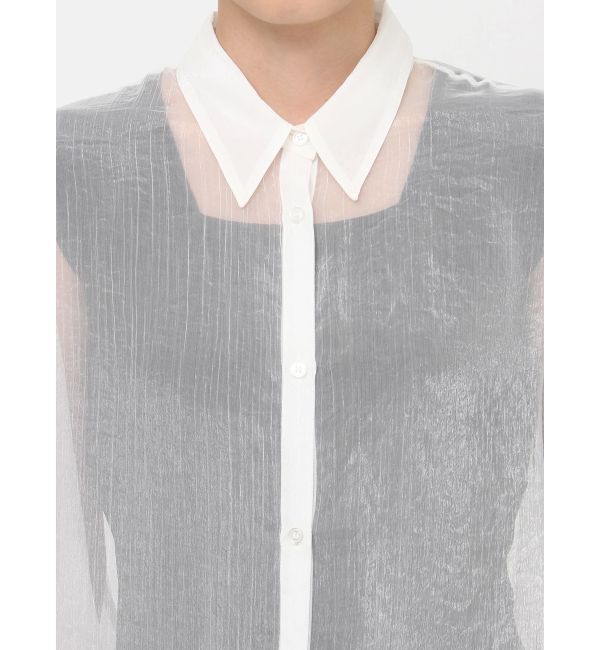 MURUA「ボリュームスリーブシャイニーシアーシャツ」|シャツ・ブラウス|