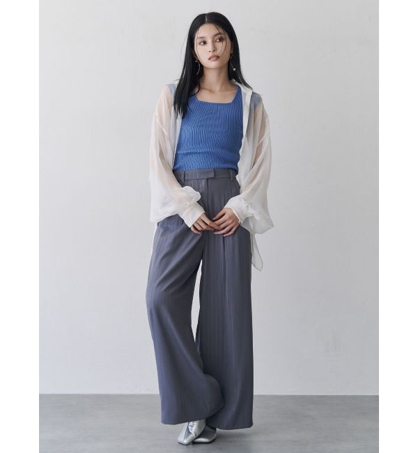 MURUA「ボリュームスリーブシャイニーシアーシャツ」|シャツ・ブラウス|