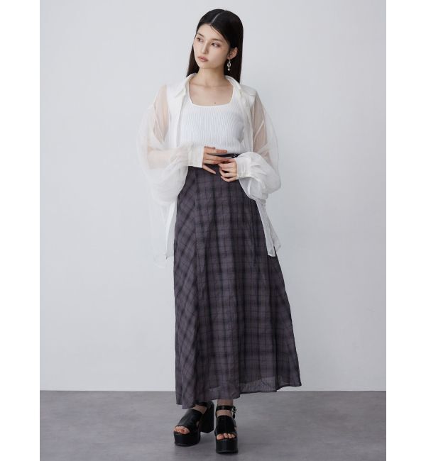 MURUA「ボリュームスリーブシャイニーシアーシャツ」|シャツ・ブラウス|