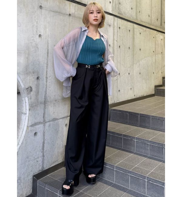 MURUA「ボリュームスリーブシャイニーシアーシャツ」|シャツ・ブラウス|