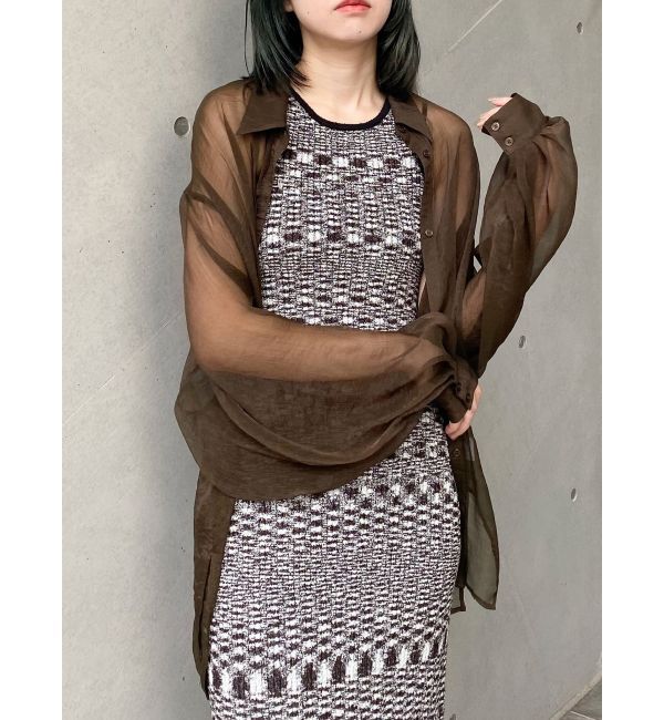 MURUA「ボリュームスリーブシャイニーシアーシャツ」|シャツ・ブラウス|