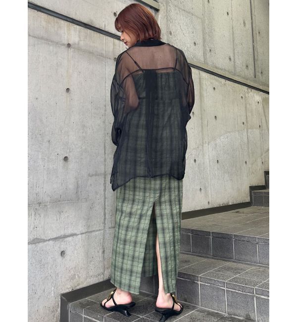 MURUA「ボリュームスリーブシャイニーシアーシャツ」|シャツ・ブラウス|