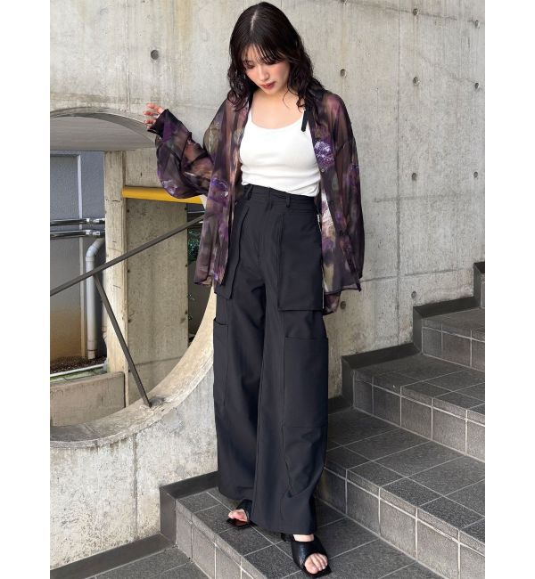 MURUA「ボリュームスリーブシャイニーシアーシャツ」|シャツ・ブラウス|