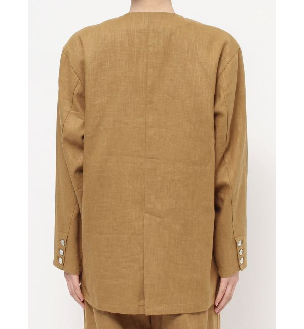 Ungrid「リネン混ノーカラージャケット」|その他|