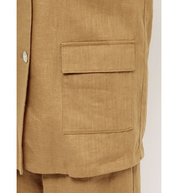 Ungrid「リネン混ノーカラージャケット」|その他|