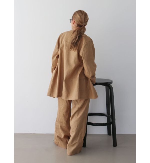 Ungrid「リネン混ノーカラージャケット」|その他|