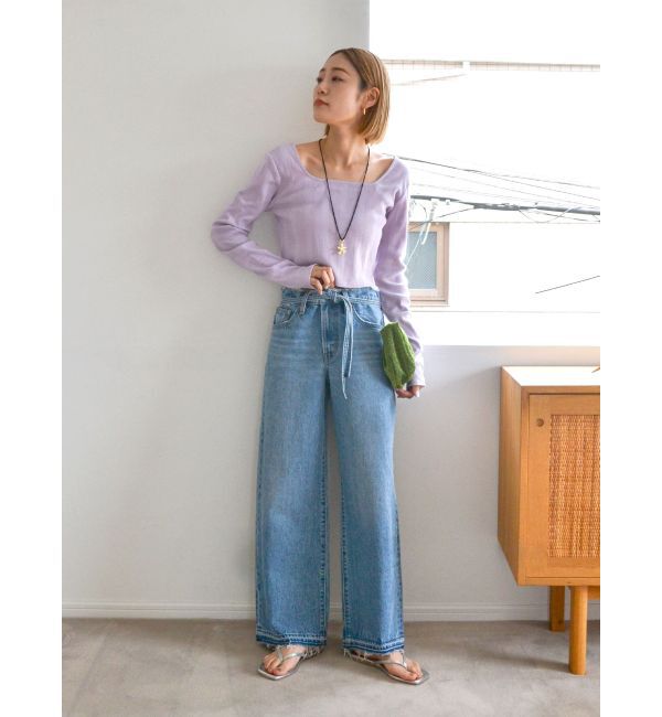 Ungrid「Levi's別注 XL STRAIGHTダメージデニム」|デニム|