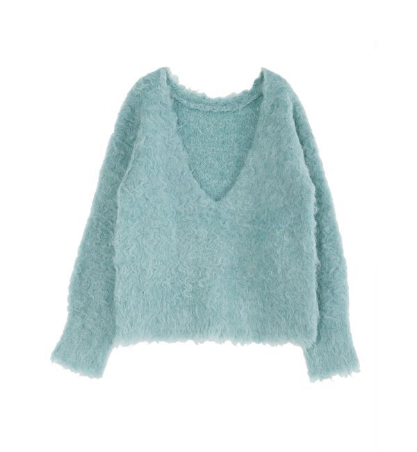 Ungrid「Vネック起毛ルーズニット」|ニット・セーター|