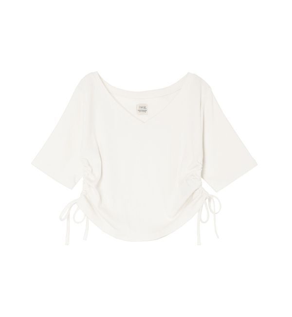 Ungrid「サイドギャザーショートTee」|Tシャツ・カットソー|