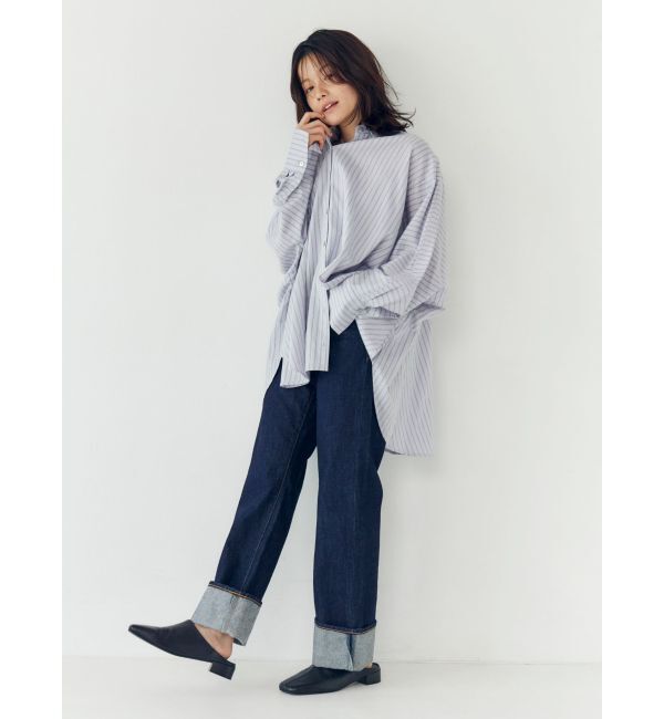 Ungrid「ハイウエストロールアップスリムデニム」|デニム|